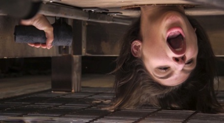 Abella Danger is helplessly restrained before giving a BJ and being shocked 41142597
