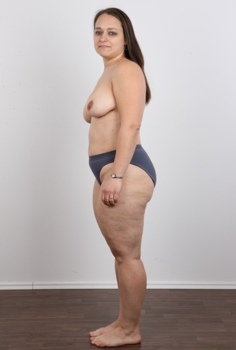 Chubby Czech mature woman Helena gets naked at the castings 80783143