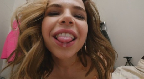 Nice teen Alina West pushes sperm out of her mouth during POV sex 93982033