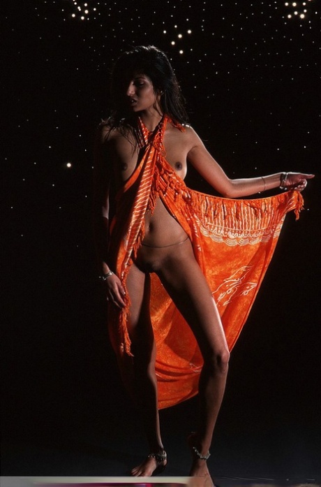 Sexy Indian girl models for a totally nude shoot during solo action 55888147