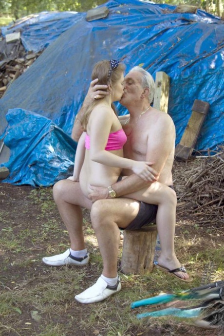 Young slut is spanked by her daddy before they fuck in the woods 55920566