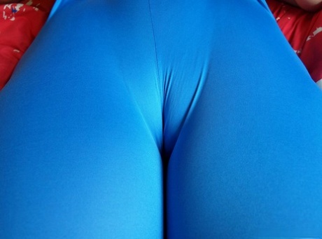 Older lady Daniella English slides her spandex pants over her big butt 79035095