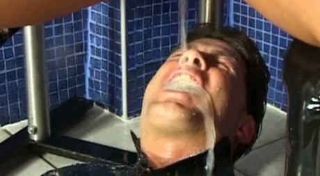 Dominant wife squirts her man's sperm into his mouth followed by golden shower 61909100
