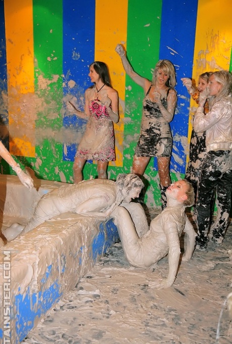 Fuckable european fetish babe Miss Skinny is into wild mudwrestling 89479319
